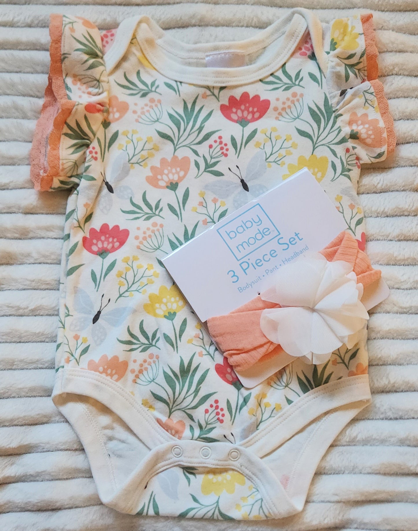 Girls 3pc Pant Set - Tropical Floral