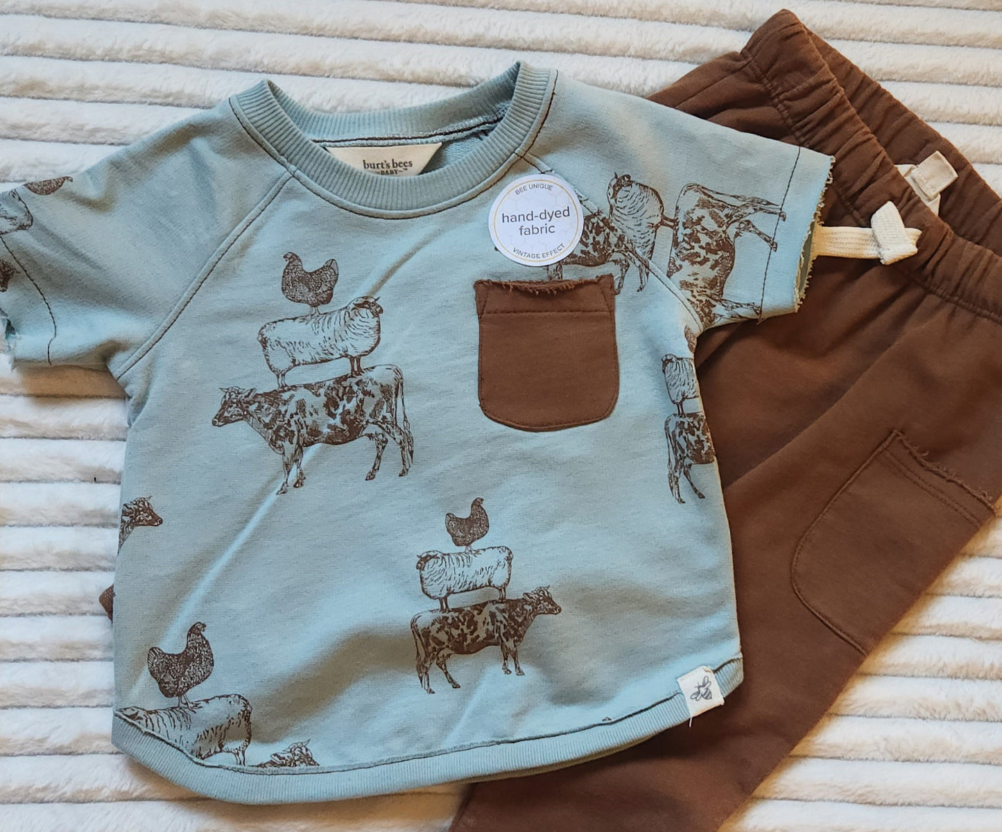 Stacked Farm Animals Organic Tee & Pant Set