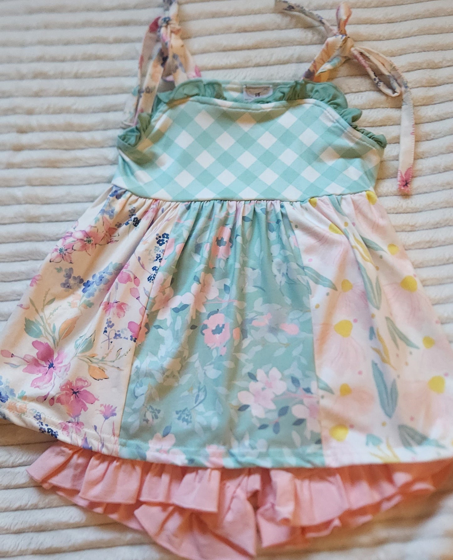Aqua & Floral Shorts Set