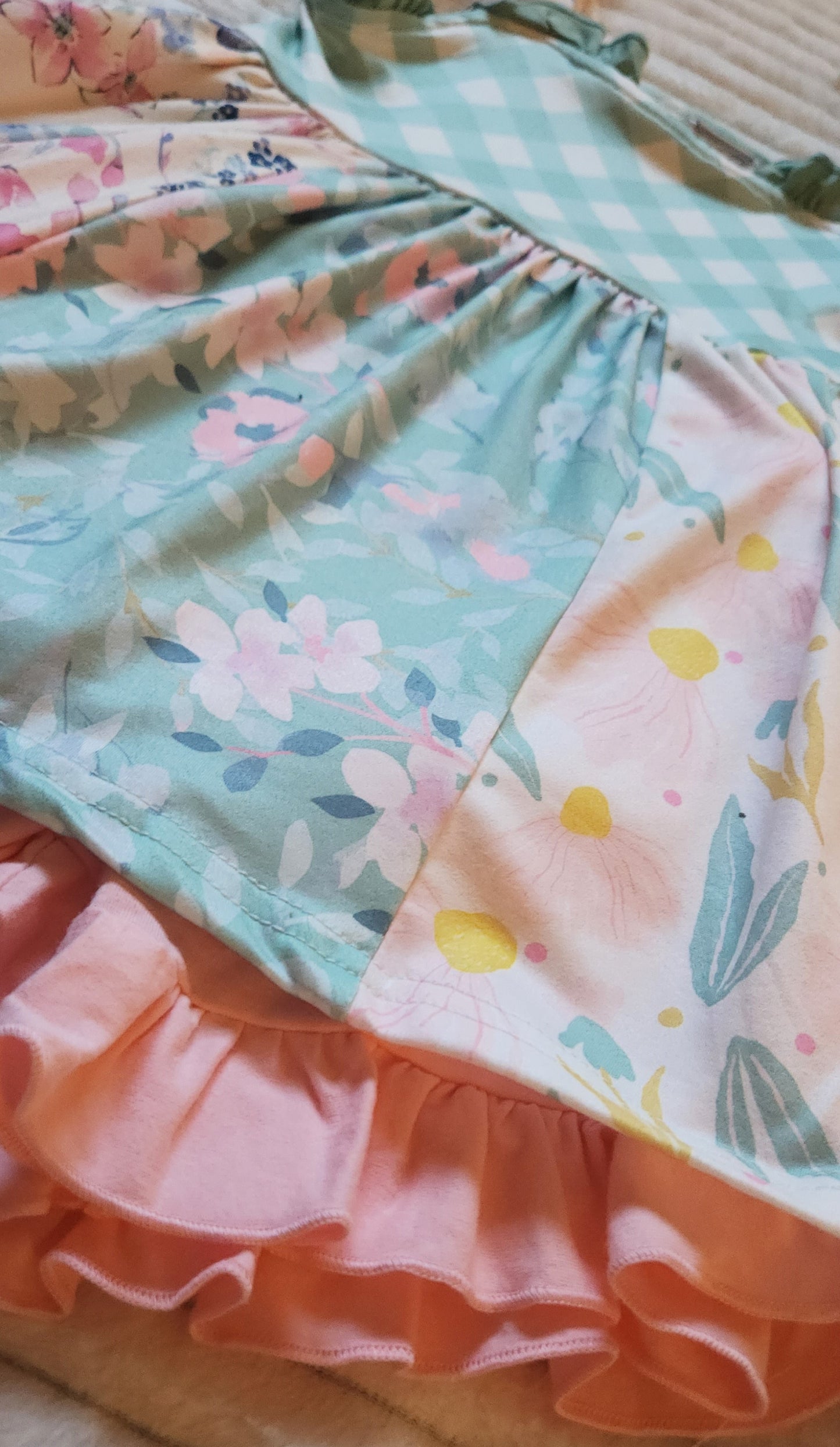 Aqua & Floral Shorts Set