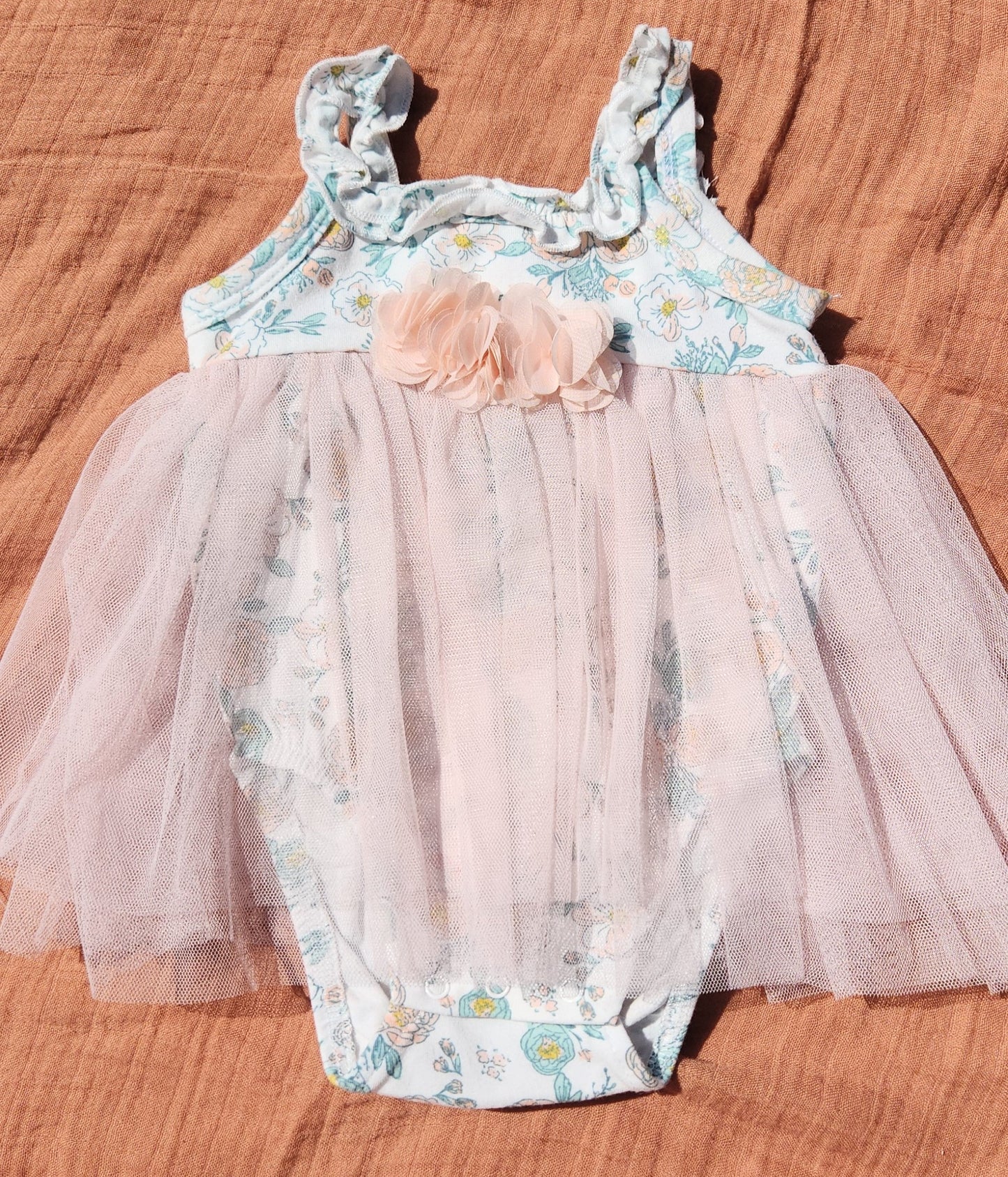 Girls 2pc Tutu Set: Pink Floral