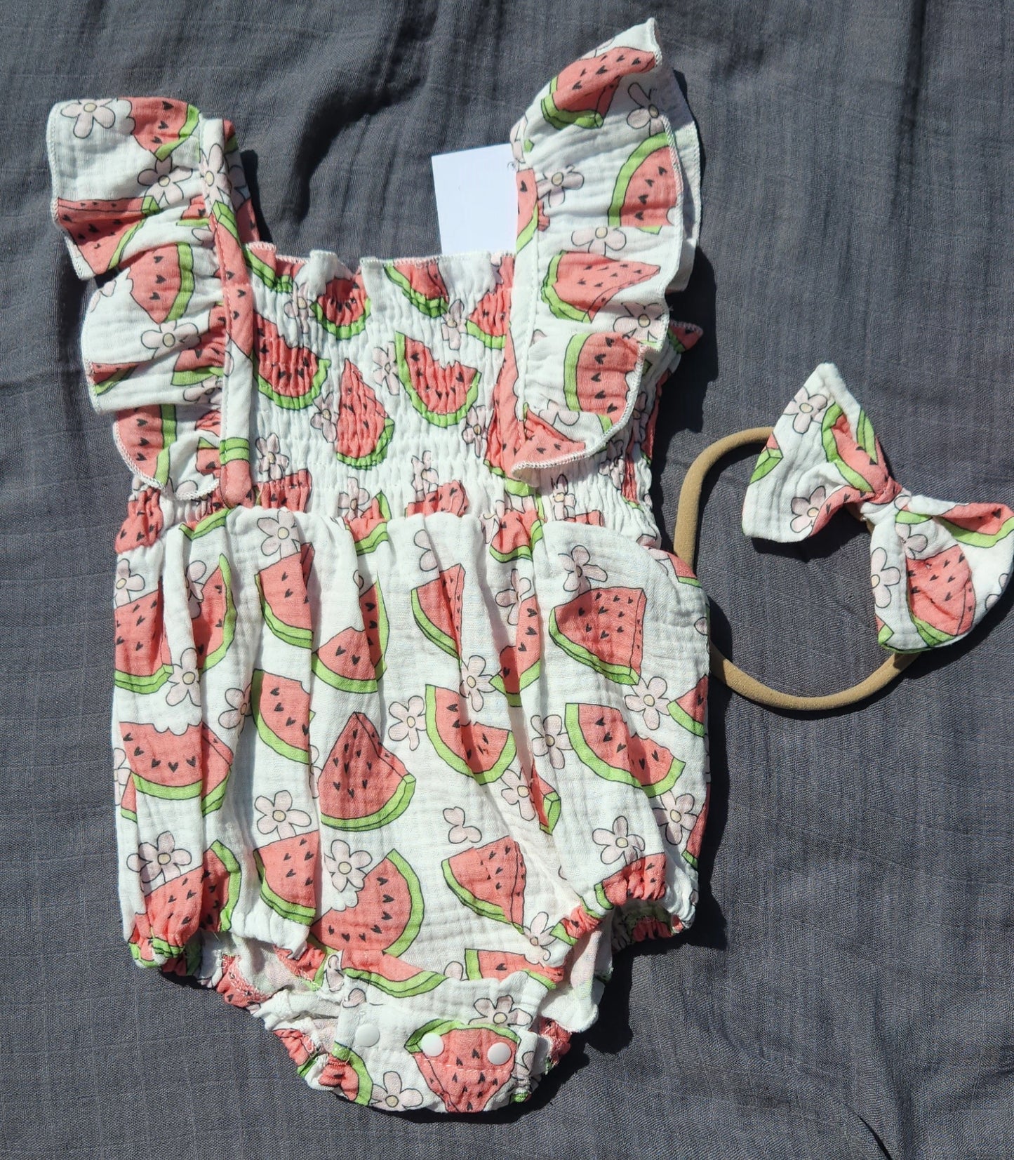 Fruit Scrunch Romper with Headband