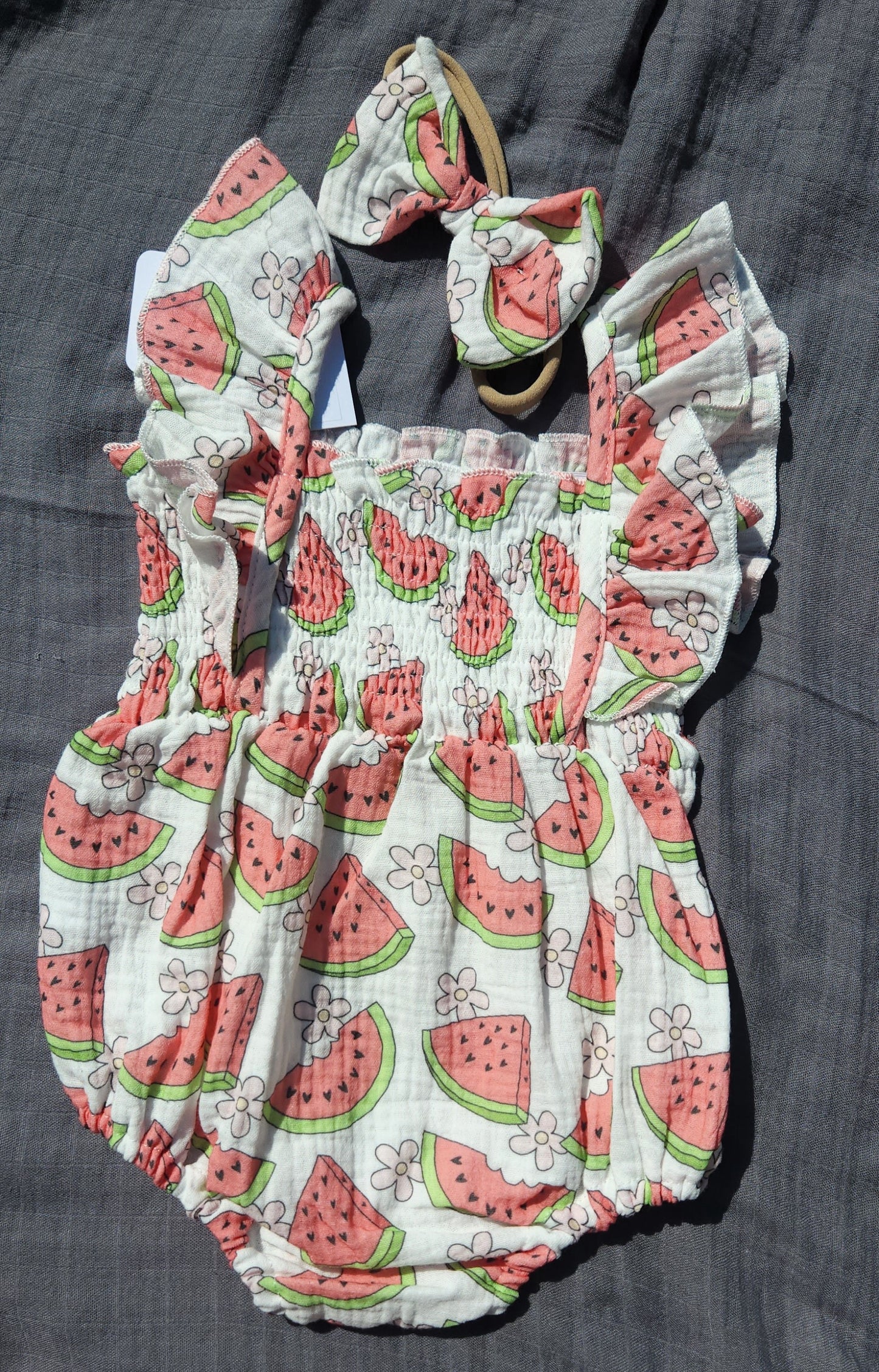 Fruit Scrunch Romper with Headband