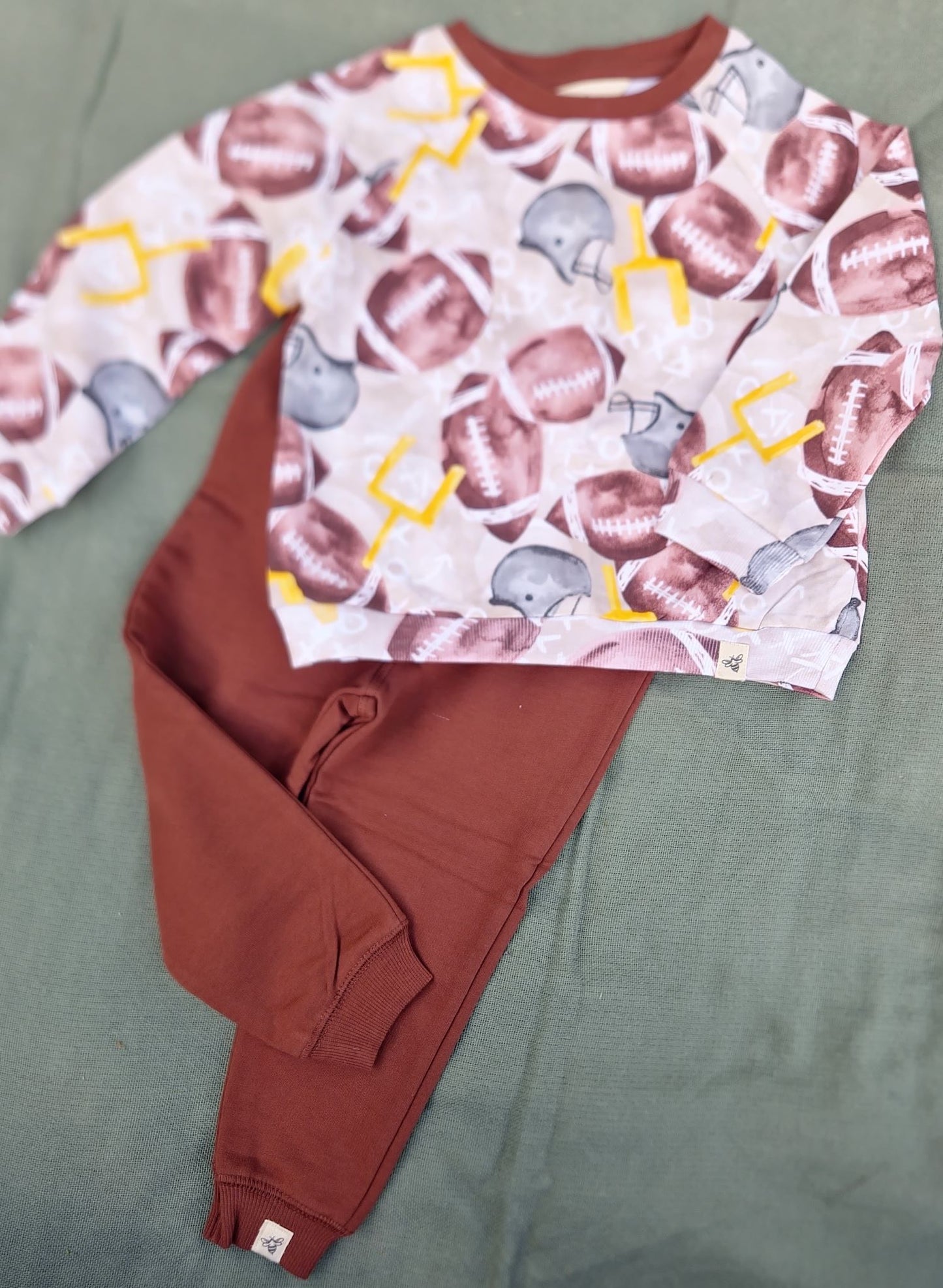 Football Season Organic Sweatshirt Set