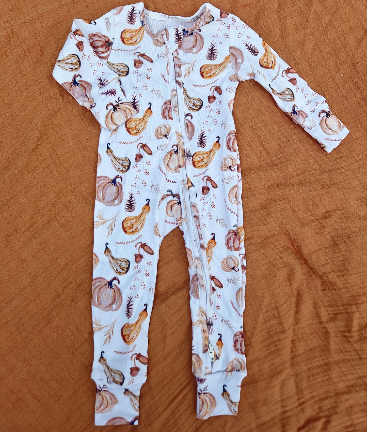 Double Zip Pumpkin Pajamas