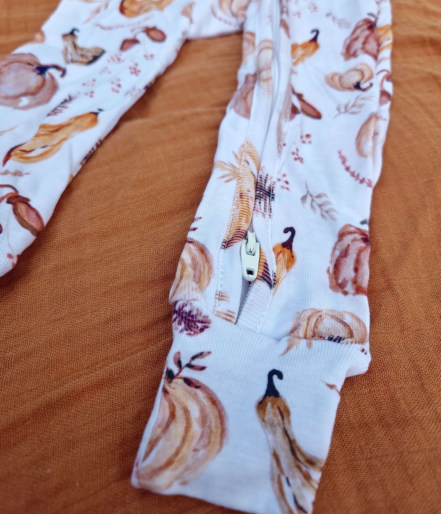 Double Zip Pumpkin Pajamas