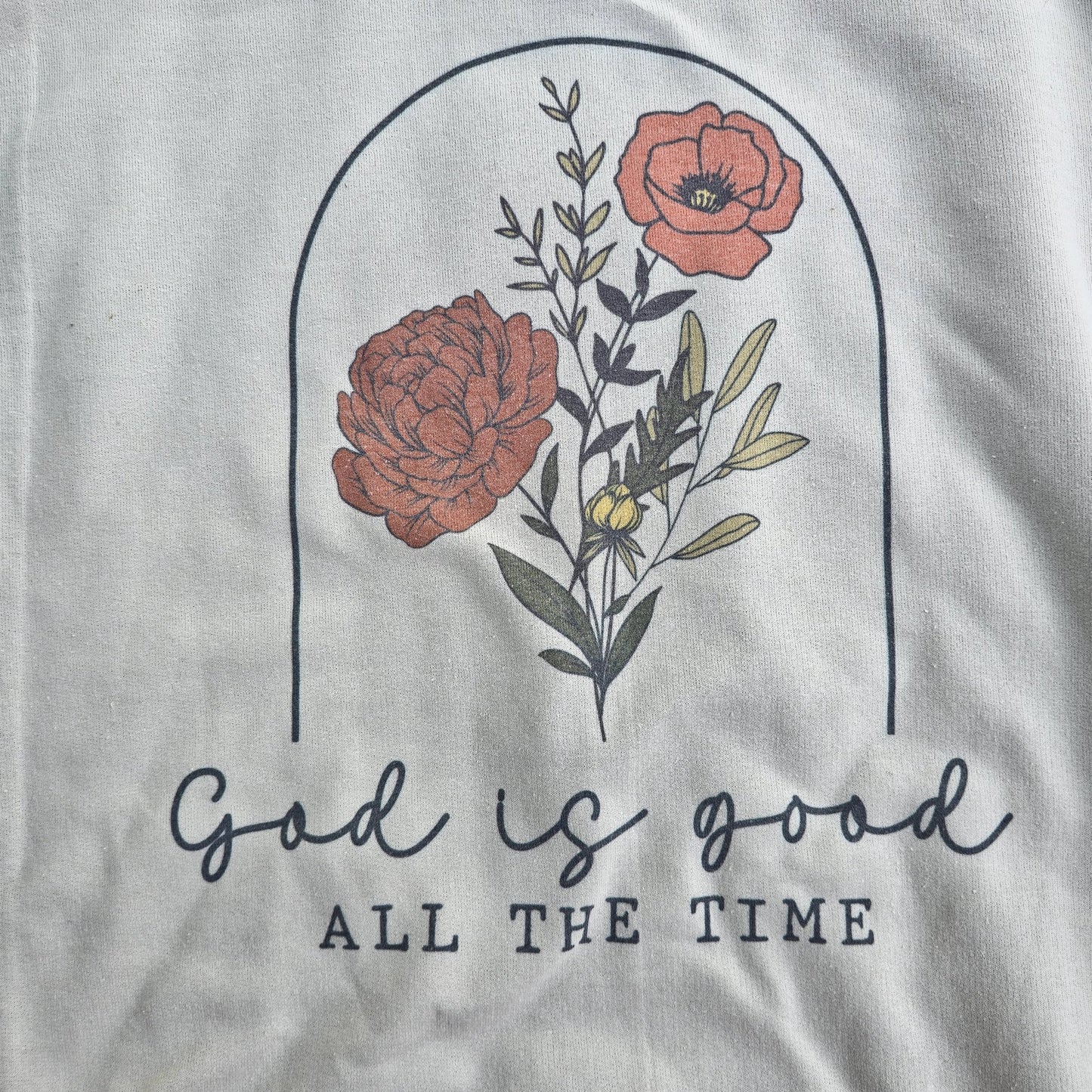 God is Good Floral Crew Neck Sweatshirt