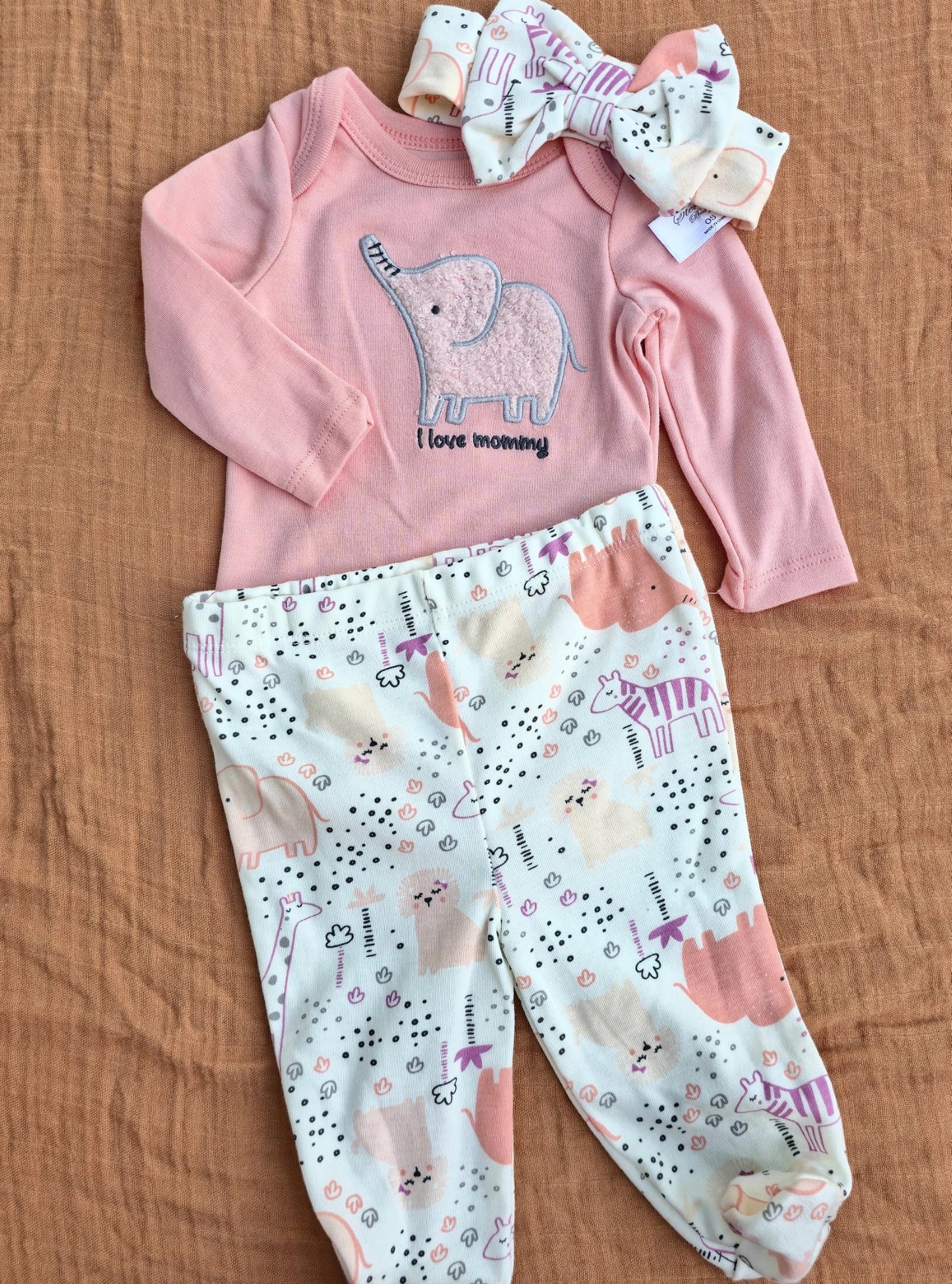 Girls 3 Piece Set- Elephant