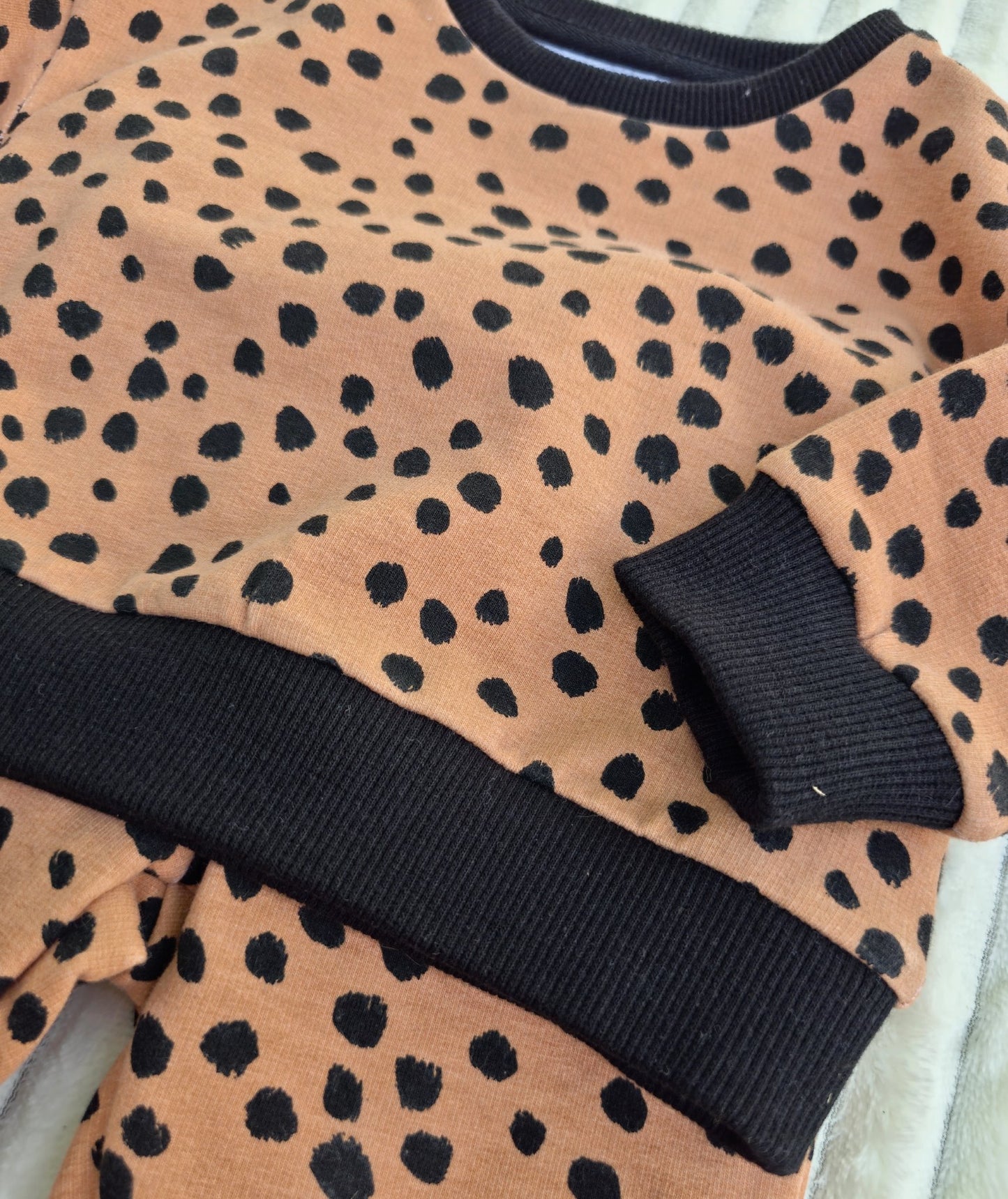 Organic Spotted Sweatshirt Set