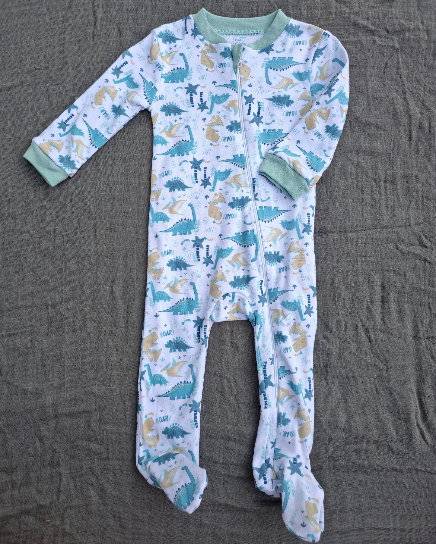 Boy’s Interlock Coverall: Dinosaur