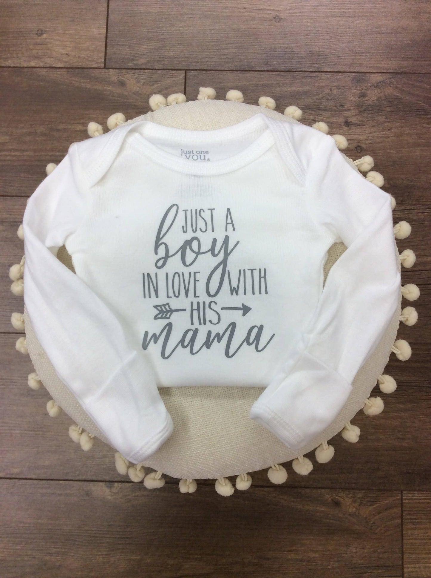 Just A Boy In Love Infant Short Sleeve Onesie