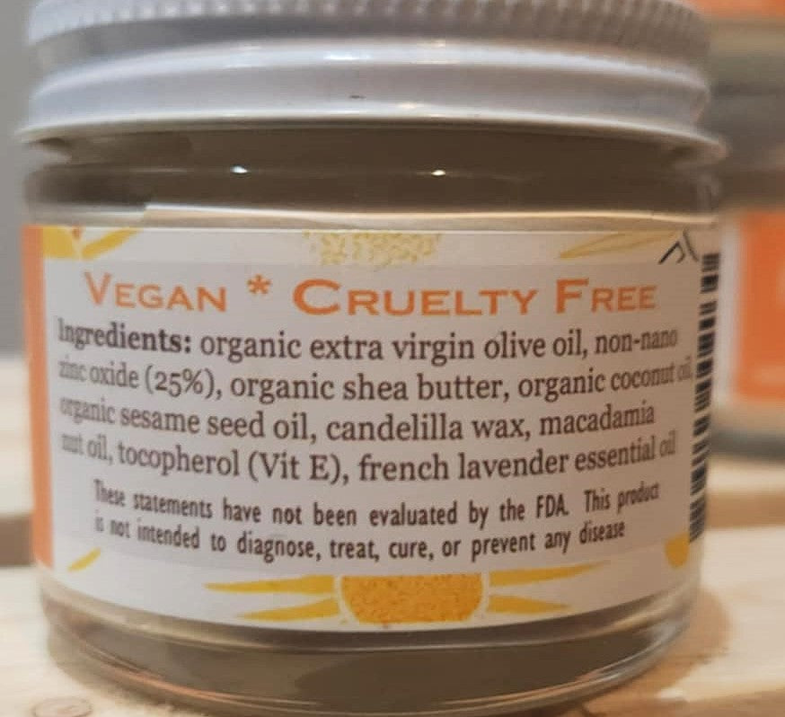 ELEVATED - SUN! Natural Mineral SunScreen - Glass Jar 2oz.