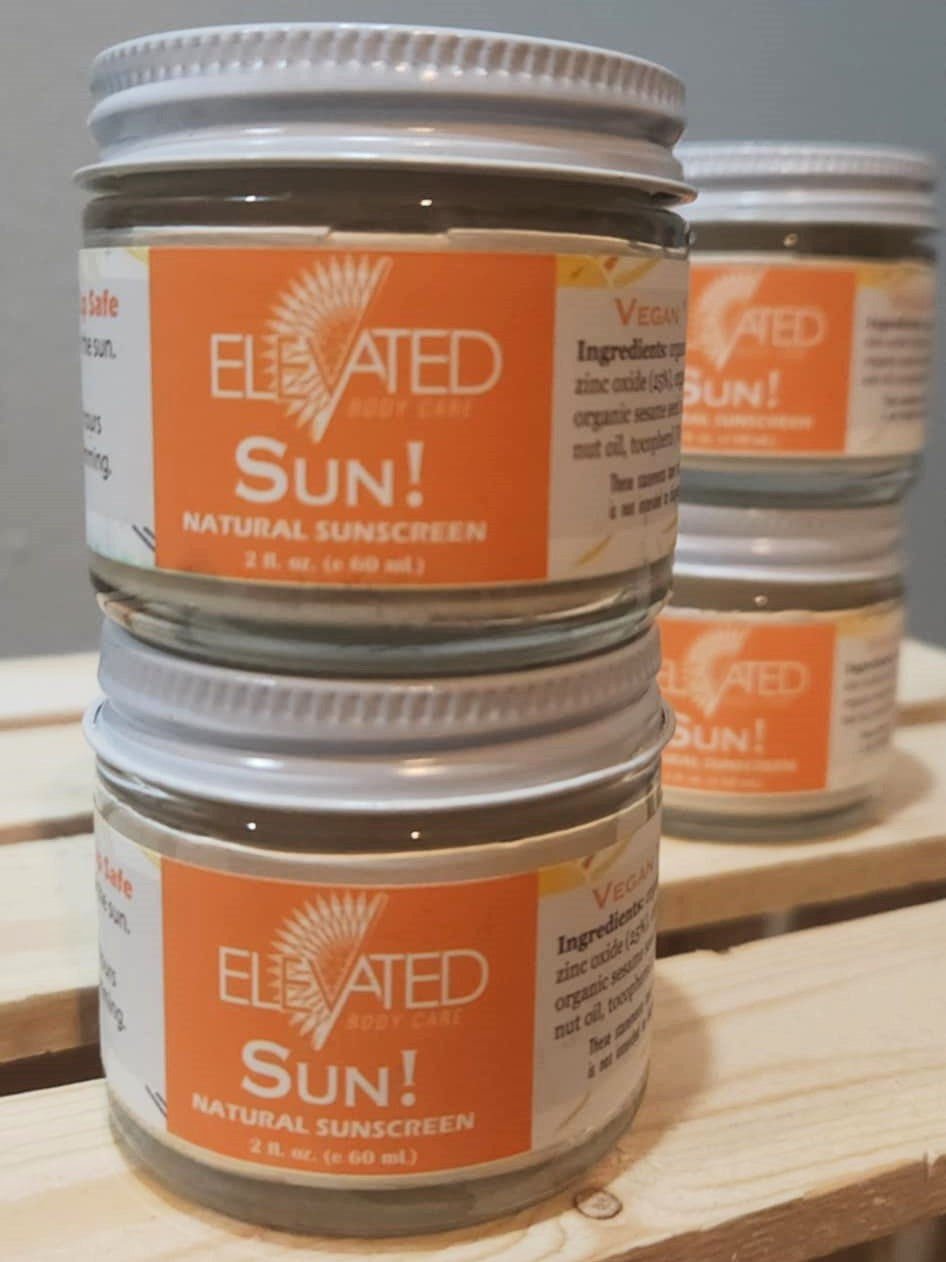 ELEVATED - SUN! Natural Mineral SunScreen - Glass Jar 2oz.
