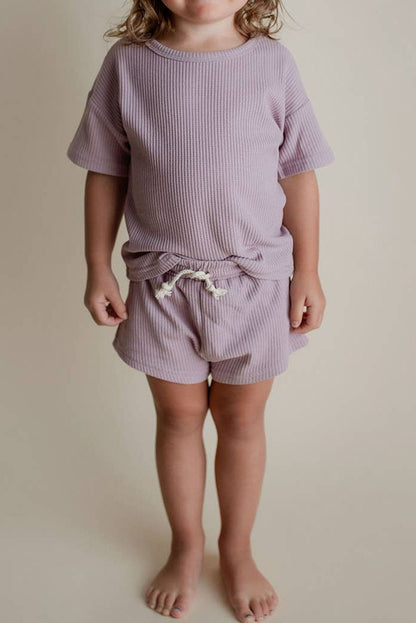 Summer Waffle Toddler Top & Bottom Set