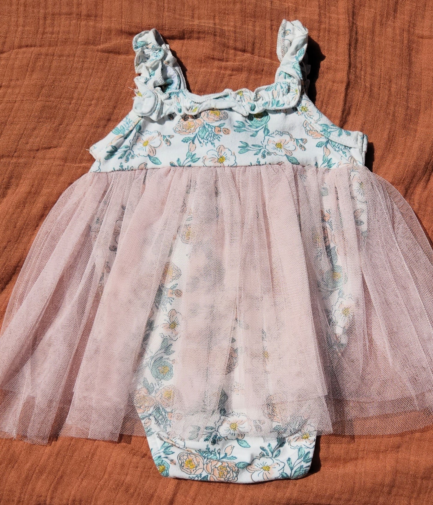 Girls 2pc Tutu Set: Pink Floral