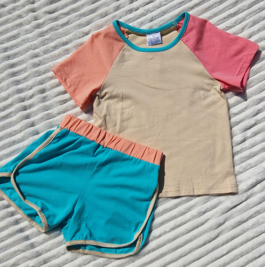 Colorblock Short Set