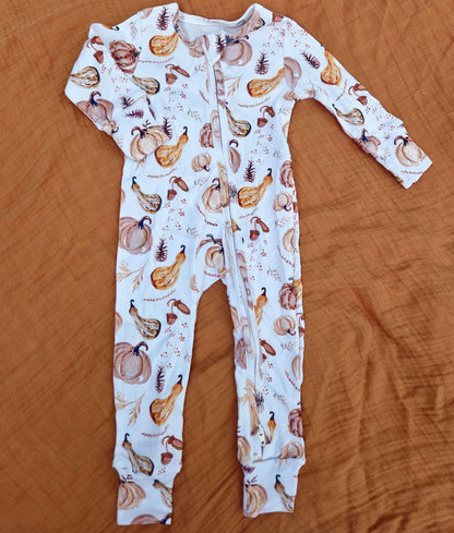 Double Zip Pumpkin Pajamas