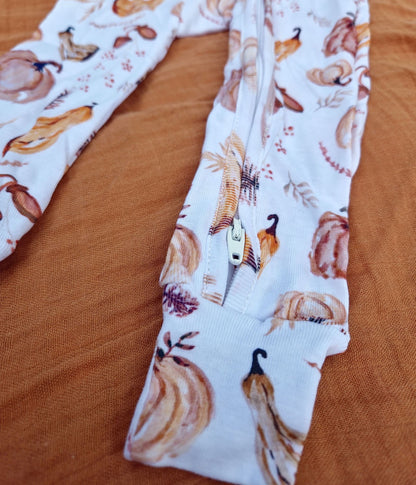 Double Zip Pumpkin Pajamas