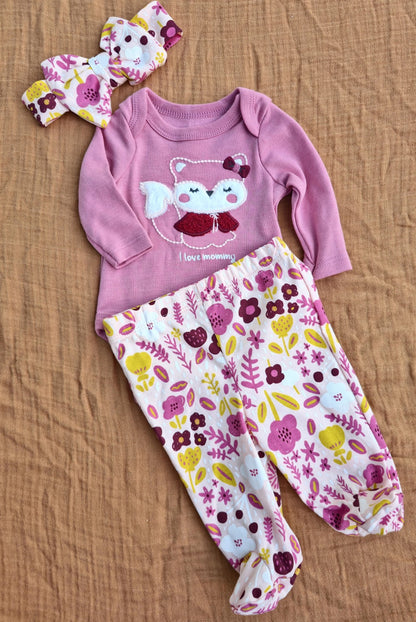 Girls 3 Piece Set- Fox