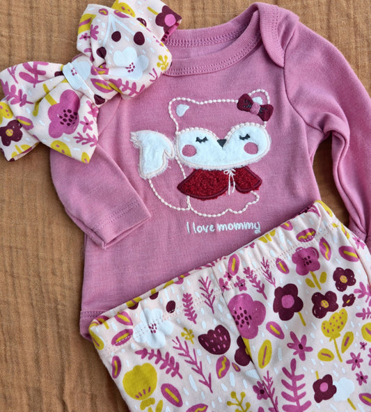 Girls 3 Piece Set- Fox