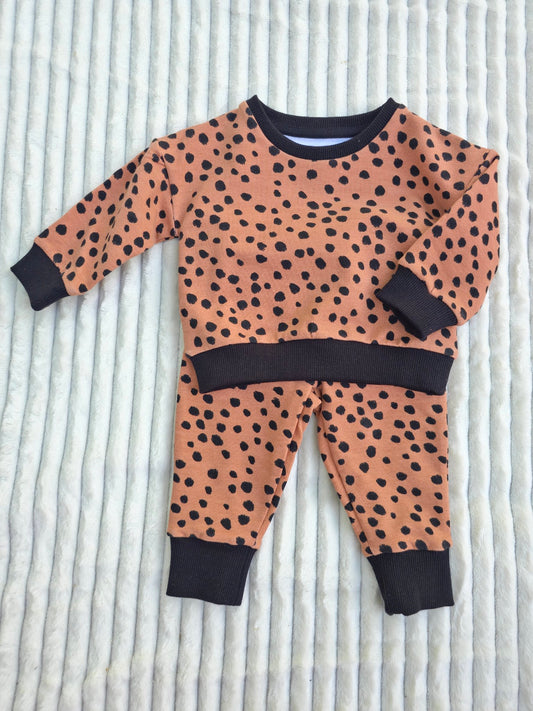 Organic Spotted Sweatshirt Set