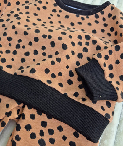 Organic Spotted Sweatshirt Set