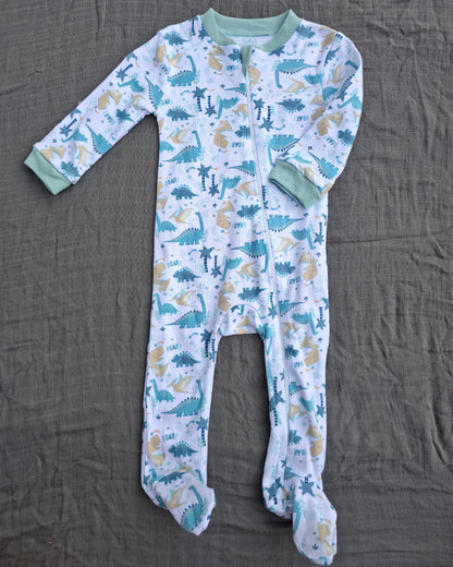 Boy’s Interlock Coverall: Dinosaur