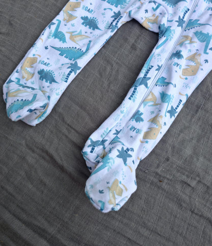 Boy’s Interlock Coverall: Dinosaur