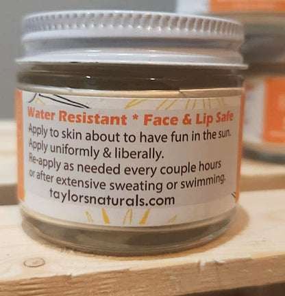 ELEVATED - SUN!  Natural Mineral SunScreen - Glass Jar 2oz.