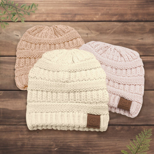 Warmzy Beanies3-Pack  (Pale)