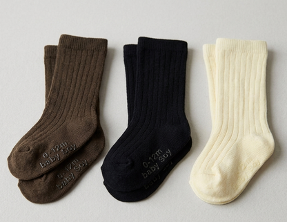 Baby Solid Colored Non-Slip Knee High Socks