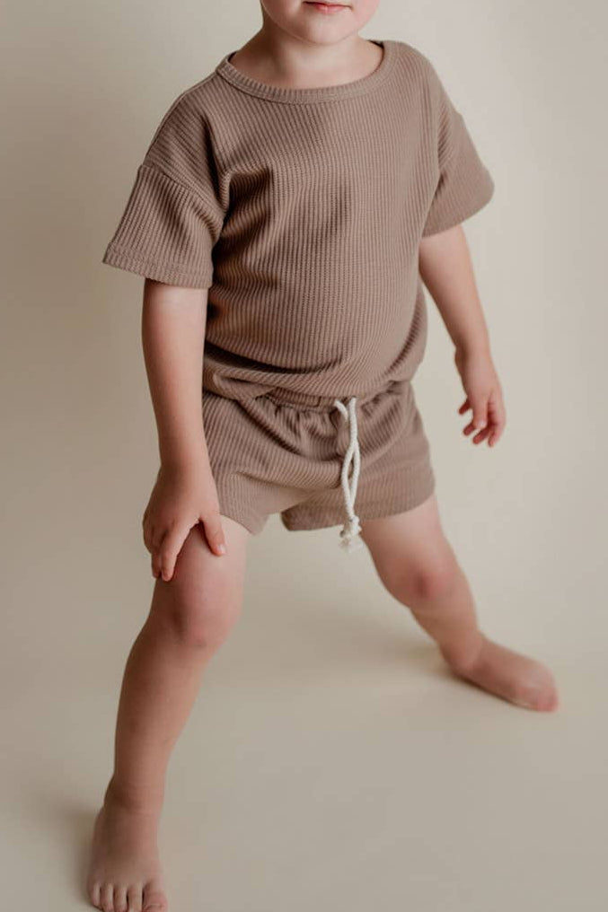 Summer Waffle Toddler Top & Bottom Set