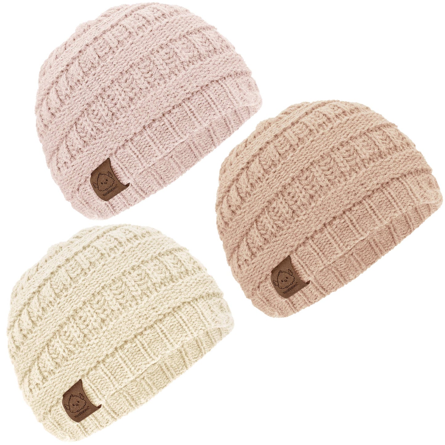 Warmzy Beanies3-Pack  (Pale)