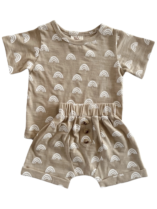 Rainbow / Organic Tee & Short Set